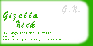 gizella nick business card